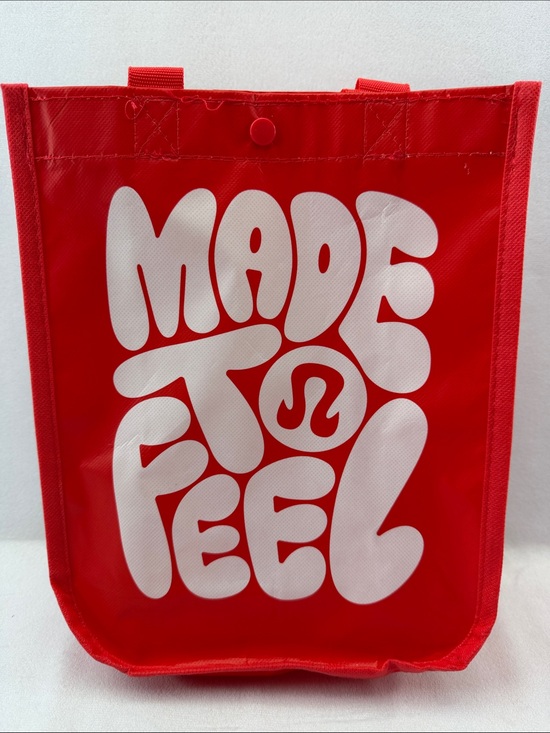 lululemon athletica Handbags - Lululemon Red 'Made To Feel' Reusable Small Tote 12"X9"X5"